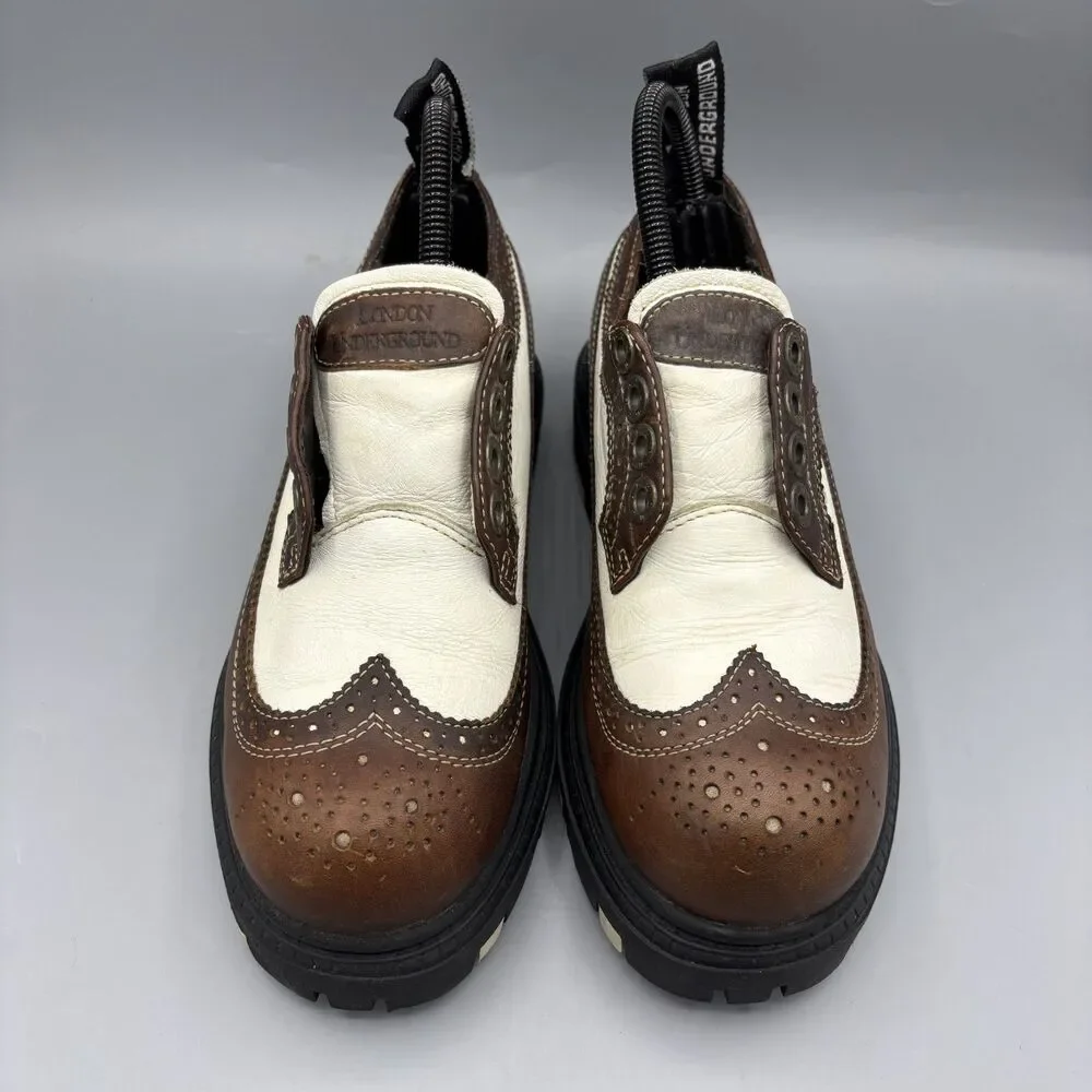 LONDON UNDERGROUND Y2K Creeper Platform Shoes Wingtip Chunky Women's Size 6.5